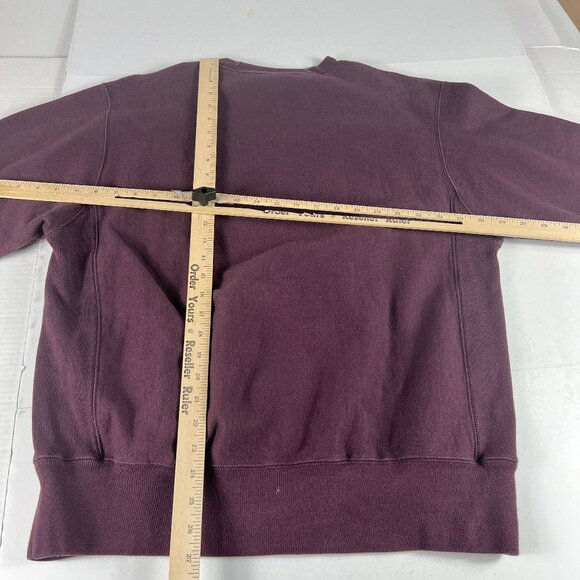 Y2K Champion Reverse Weave Sweatshirt Adult Medium Purple Small Logo Crewneck - Picture 11 of 14